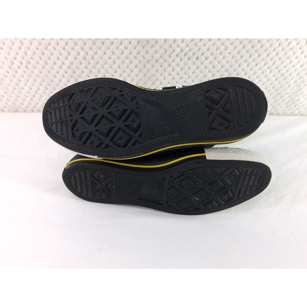 Converse Chuck Taylor All Star High Top Sneakers Black Yellow Men's 8 Women's 10 - Picture 4 of 10